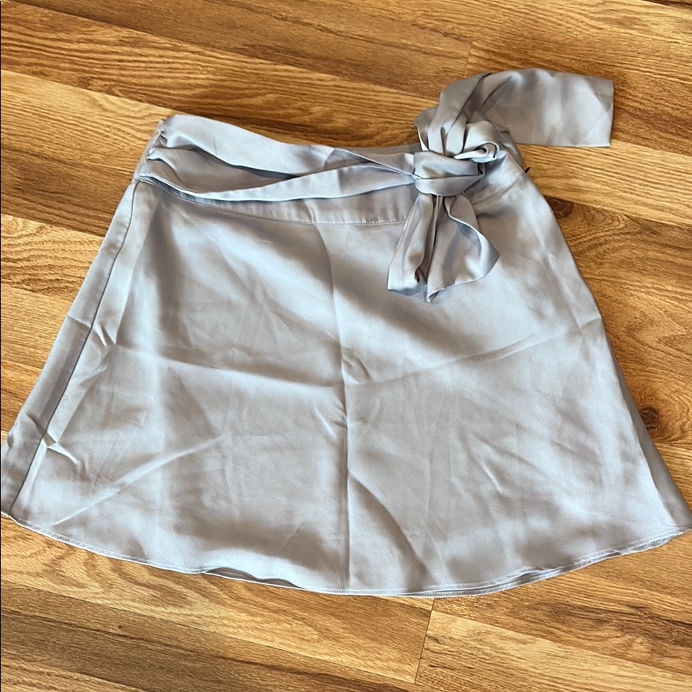 Light Gray Wrap Skirt